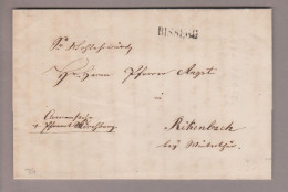 CH Heimat TG Bissegg 1850-09-05 Langstempel Armensache über Frauenfeld - Winterthur Nach Rickenbach - 1843-1852 Kantonalmarken Und Bundesmarken