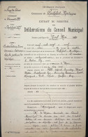 DOCUMENT PUY DE DOME / ROCHEFORT MONTAGNE 1920 INSTALLATION SONNERIE CHEZ LE PORTEUR DE DEPECHES - Manuscrits