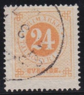 Sweden   .    Y&T   .    22-B   .    Perf. 14          .     O   .     Cancelled - Used Stamps