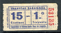 1 TICKE DE TRANVIAS DE ZARAGOZA (ESPAÑA) // 10LG18- Lote 6 - Europa