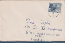 Enveloppe Suède 1 Timbre Paon  Kristianstad 20.3.79 Vers Pessac France (33) - Lettres & Documents