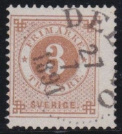 Sweden   .    Y&T   .    16--A  .  Perf. 13          .     O   .     Cancelled - Used Stamps
