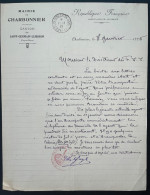 DOCUMENT PUY DE DOME / CHARBONNIER 1926 CHANGEMENT DE BOITE AUX LETTRES - Manuscrits