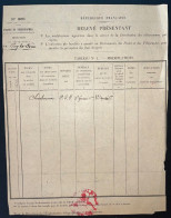 DOCUMENT PUY DE DOME / CHARBONNIER 1914 RELEVE DE MODIFICATIONS DE LA DISTRIBUTION DES TELEGRAMMES - Manuscrits
