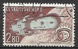 TCHECOSLOVAQUIE     -   Aéros  -   1963.  Y&T N° 60 Oblitéré. Tereschkova / Vostok. - Poste Aérienne