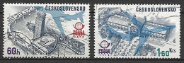 TCHECOSLOVAQUIE     -   Aéros  -   1976.   Y&T N° 72 / 73 Oblitérés.   Avion - Airmail