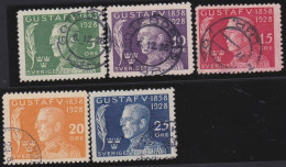 Sweden   .    Y&T   .  206/210    .     O   .     Cancelled - Used Stamps