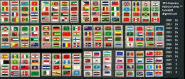 192 Flaggen Flags Drapeaux ONU 1980 1981 1982 1983 1984 1985 1986 1987 1988 1989 1997 1998 1999 2001 - Nuovi