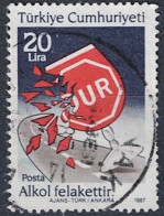 Türkei Turkey Turquie - Zerstörtes Stoppschild (MiNr: 2767) 1987 - Gest. Used Obl - Gebraucht