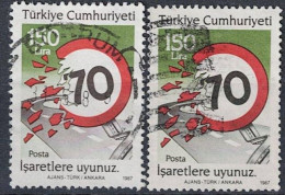 Türkei Turkey Turquie - Tempobegrenzung (MiNr: 2768 A+C) 1987 - Gest. Used Obl - Usados