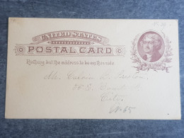 ANTIQUE UNITED STATES STATIONERY CARD THOMAS JEFFERSON - Otros & Sin Clasificación