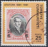 Türkei Turkey Turquie - 100. Geb. Von Atatürk (MiNr: 2555) 1981 - Gest. Used Obl - Usados