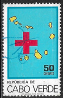 Cabo Verde – 1977 Red Cross $50 Used Stamp - Cap Vert