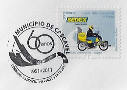 Brazil 2011 Cover Commemorative Cancel 60 Years Of The Municipality Of Cascavel = Rattlesnake snake Reptile Fauna Animal - Serpents