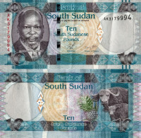 South Sudan / 10 Pounds / 2011 / P-7(a) / AUNC - Sudán Del Sur