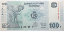 Congo (RD) - 100 Francs - 2022 - PICK 98c - NEUF - République Démocratique Du Congo & Zaïre