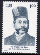 India 1996 150th Birth Anniversary Of Sir Pherozshah Mehta, MNH, SG 1675 (D) - Ungebraucht