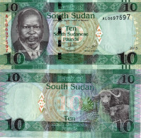 South Sudan / 10 Pounds / 2015 / P-12(a) / AUNC - Zuid-Soedan