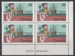 Canada - #1011 - MNH PB  Of 4 - Numeri Di Tavola E Bordi Di Foglio