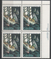 Canada - #1012 - MNH PB  Of 4 - Num. Planches & Inscriptions Marge