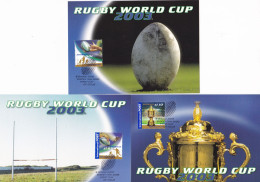 Australia, 2003, 2271/73, RUGBY WORLD CUP 2003. SET OF TREE MAXI CARDS - Cartes-Maximum (CM)