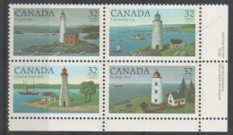 Canada - #1035a - MNH PB  Of 4 - Números De Planchas & Inscripciones