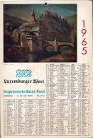 Luxembourg Calendrier 1965 Luxemburger Wort ImprimerieSaint-Paul, Grand Format - Big : 1961-70