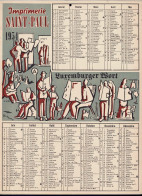 Luxembourg Calendrier 1954 Imprimerie Saint-Paul, Luxemburger Wort / Grand Format - Formato Grande : 1941-60