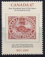 MiNr. 1977 Kanada (Dominion) 2001, 6. April. 150 Jahre Kanadische Briefmarken Postfrisch/**/MNH - Ongebruikt