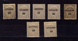 Luxembourg (1909-15) - Armoiries - Probliteres - Sans Gomme - No Gum - Voorafgestempeld