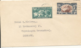 New Zealand Cover Sent To Denmark With Nice Stamps - Lettres & Documents