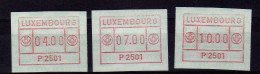 Luxembourg (1983) -  3 Timbres De Distributeur -  Neufs** - MNH - Viñetas De Franqueo