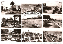 CPSM 33 (Gironde) Arcachon - Casino De La Plage Et Casino Mauresque, Grand Hôtel, Plage, Ascenseur TBE L. Chatagneau - Casinos