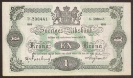 SWEDEN. 1 Krona 1919. UNC. Pick 32f. - Suède