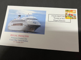 16-7-2023 (2 S 24) Cruise Ship Cover - MV Regal Princess (2007)  - 3 Of 8 - Other (Sea)