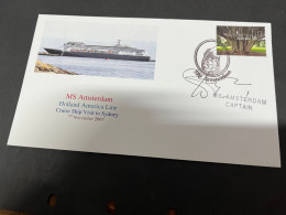 16-7-2023 (2 S 24) Cruise Ship Cover - MS Amsterdam (2007)  - Signed By Ship's Captain - Other (Sea)