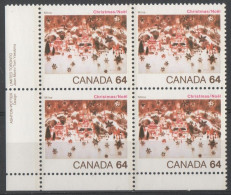 Canada - #1042 - MNH PB  Of 4 - Números De Planchas & Inscripciones