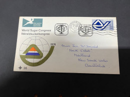 16-7-2023 (2 S 25) South Africa Posted To Australia - Posted FDC For World Sugar Congress - 1974 (wint Insert Postcard) - Alimentation