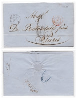 1864 The Rothschild Family Ashkenazi Jewish Judaica Stamped Letter  - Jewish