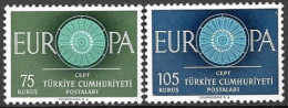 Turkey 1960 Europa CEPT (**)  Mi 1774-75 - M€2,50; Y&T 1567-68 - €2,50 - 1960