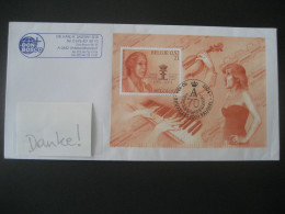 Belgien 2001- Schöner Beleg Von Königin Elisabeth, Mi. 3042 Block 80 - Brieven En Documenten