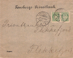 NORWAY - LETTER 1907 TÖNSBERG - FLEKKEFJORD / *537 - Cartas & Documentos