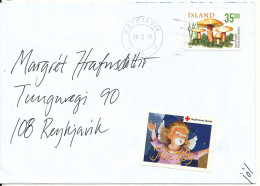 Iceland Cover Reykjavik 20-12-1999 Single Franked + Christmas Seal - Covers & Documents