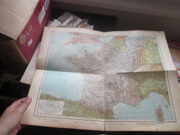 Frankreich Ubersicht Old Map Andres Handatlas 1922 - Cartes Géographiques