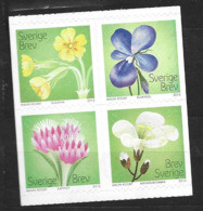 Suède 2012 N°2868/2871 Neufs Fleurs De Printemps - Unused Stamps