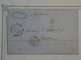 BW1 GUADELOUPE  FRANCE   BELLE LETTRE RR  1858 PAR STEAMER POINTE A PITRE    A  BORDEAUX  + +AFF. INTERESSANT ++ - Storia Postale