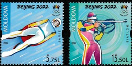 MOLDOVA, 2022, MNH,WINTER OLYMPICS, BEIJING, 2v - Inverno 2022 : Pechino