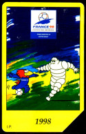 G 813 C&C 2894 SCHEDA TELEFONICA USATA MICHELIN FRANCE 1998 VARIANTE PUNTO OCR 2^A QUALITA' - Errori & Varietà