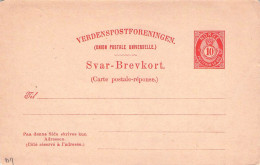 NORWAY - BREVKORT 10 Ö 1893 Mi P37a / *549 - Interi Postali