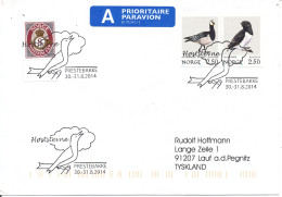 Norway Cover Prestebakke 30-31/8-2014 (Höststevne) BIRD In The Postmark - Storia Postale